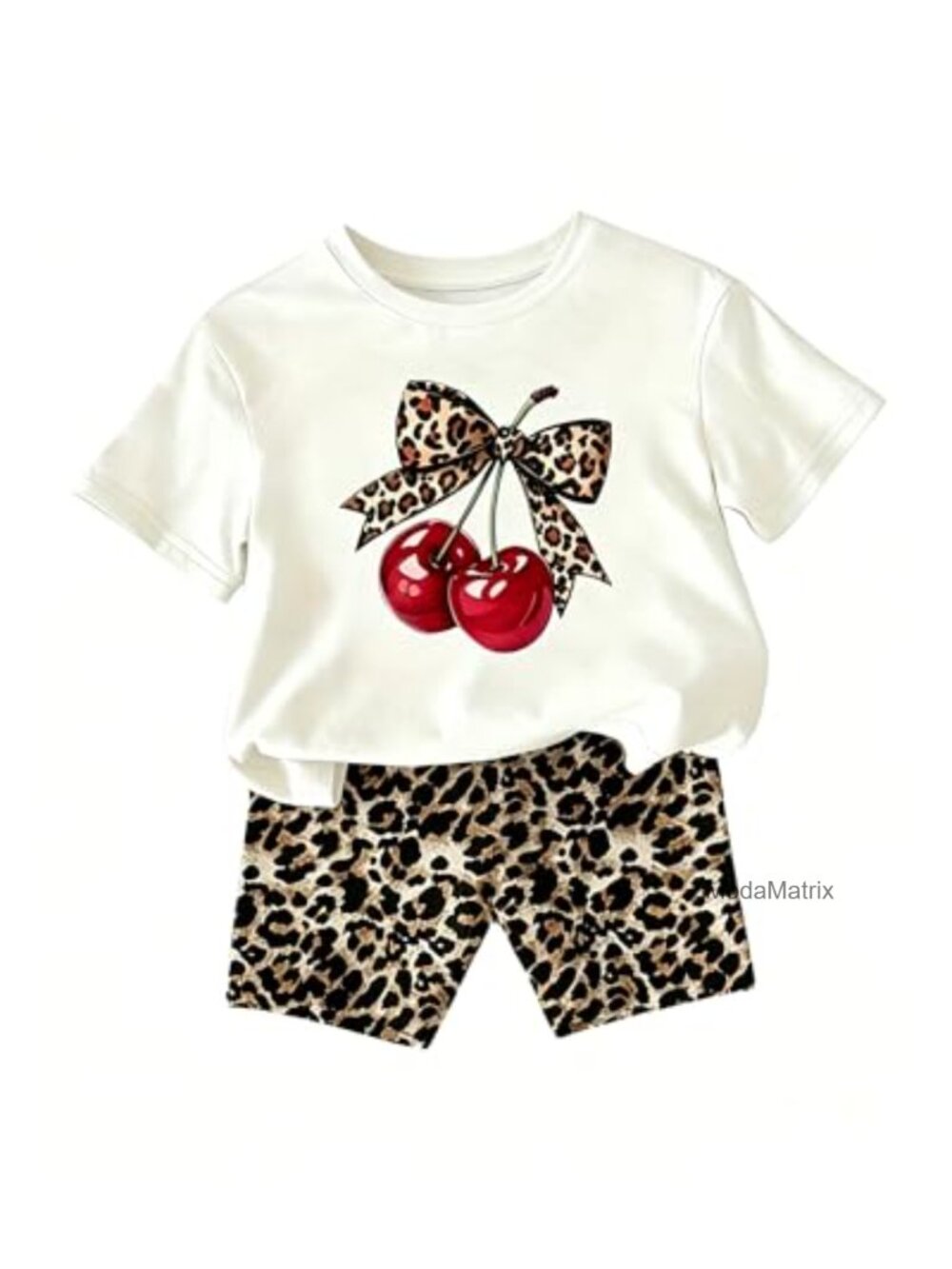 Girls 2 Piece Summer Outfit Set - Short Sleeve Tee with Leggings/Shorts, Cotton